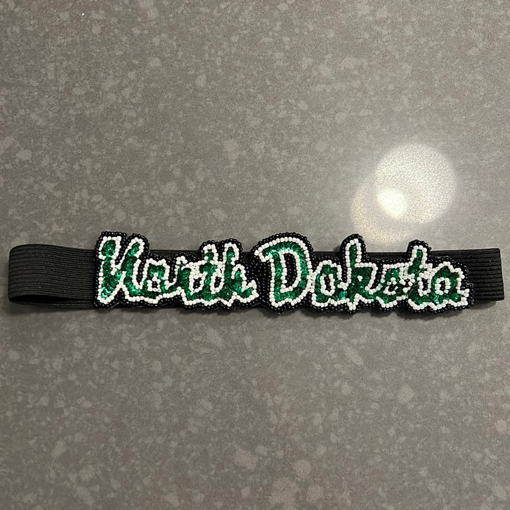 Glam Fans UND University of North Dakota Headband
